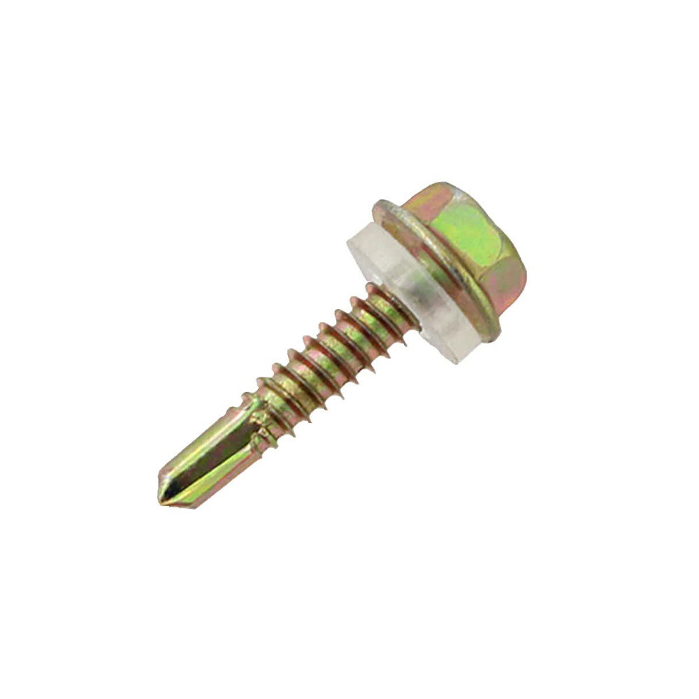 Hex Flange Drill Tail Screw with Rubber Washer