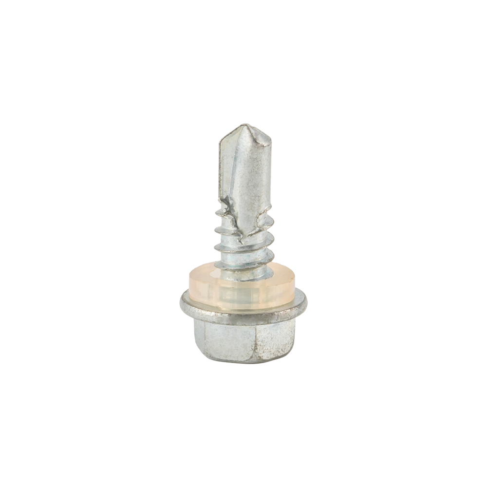 Hex Flange Drill Tail Screw with Rubber Washer